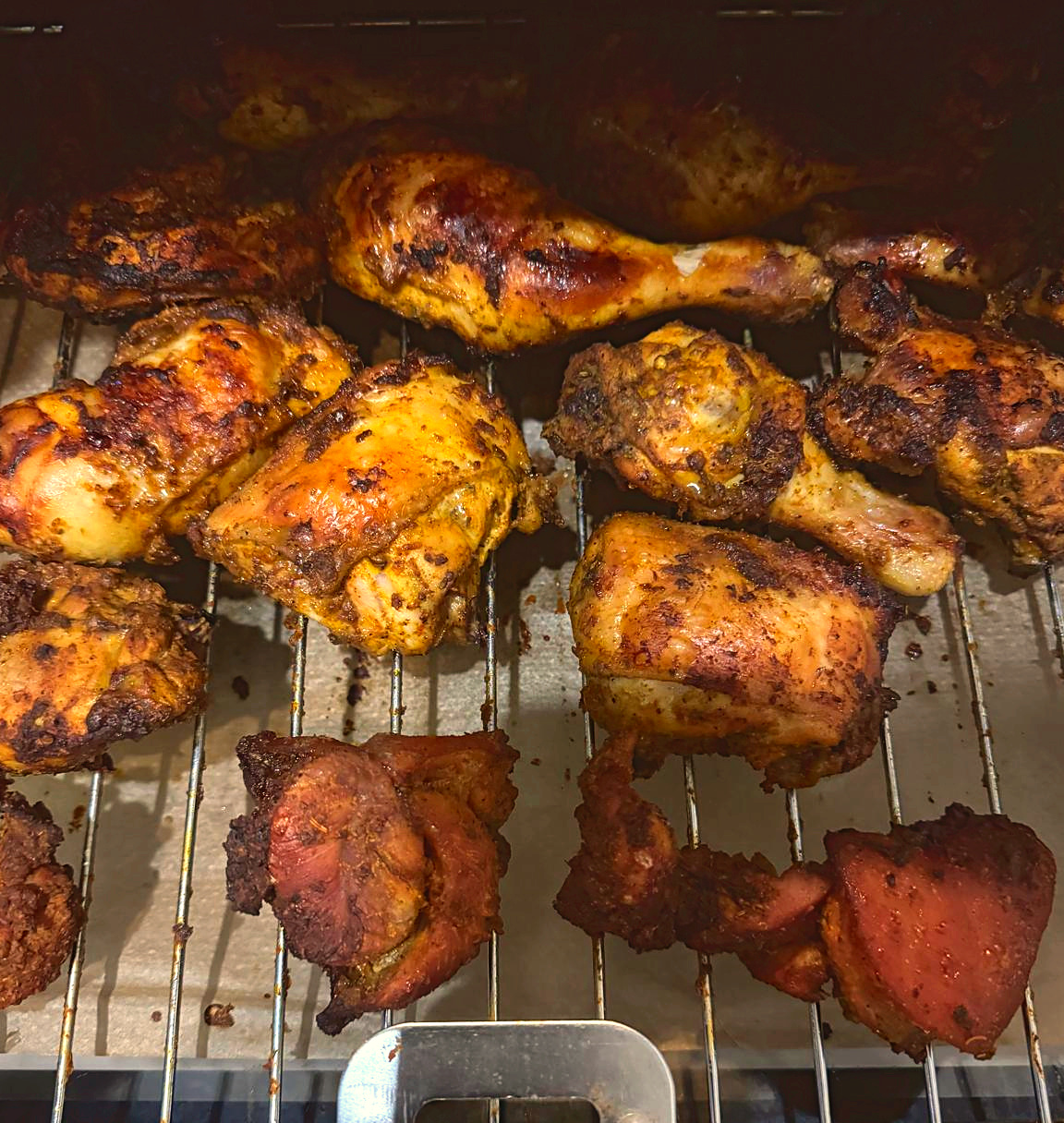 Smoked chicken pieces