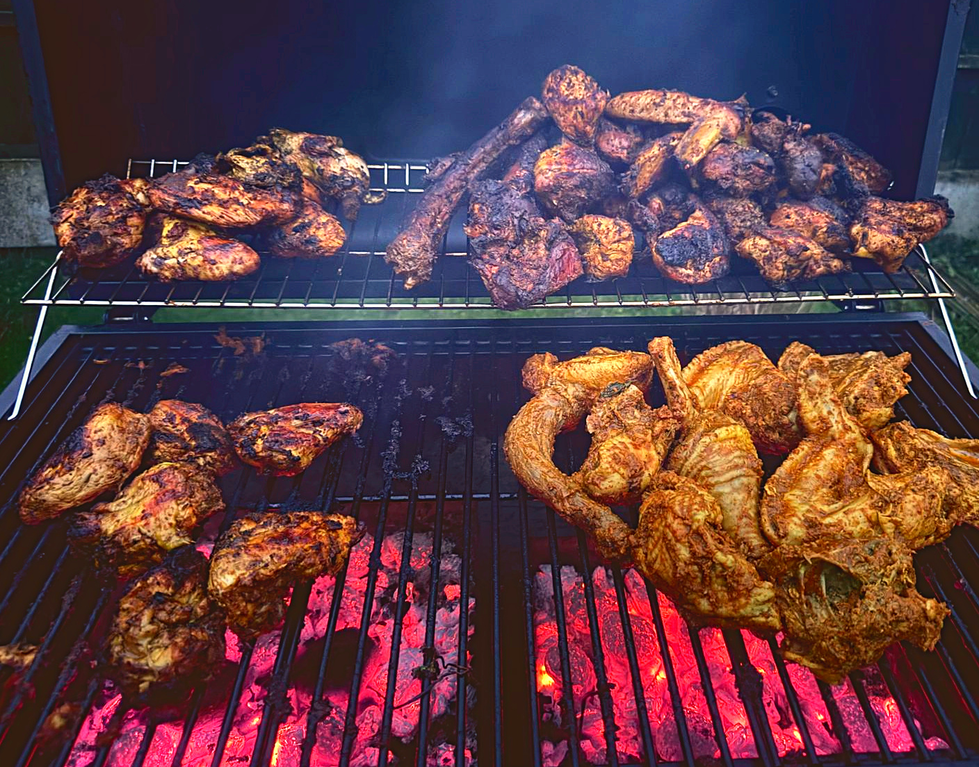 Chicken on hot coals