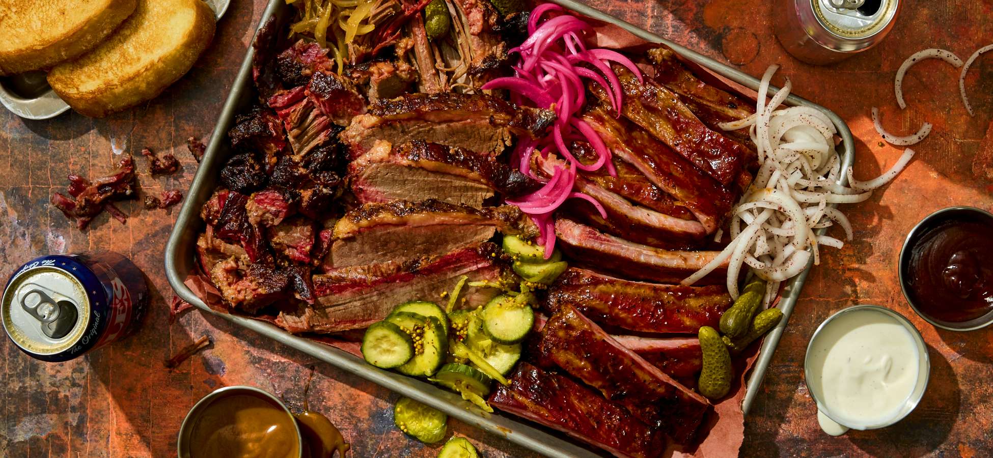 Flame-grilled BBQ platter